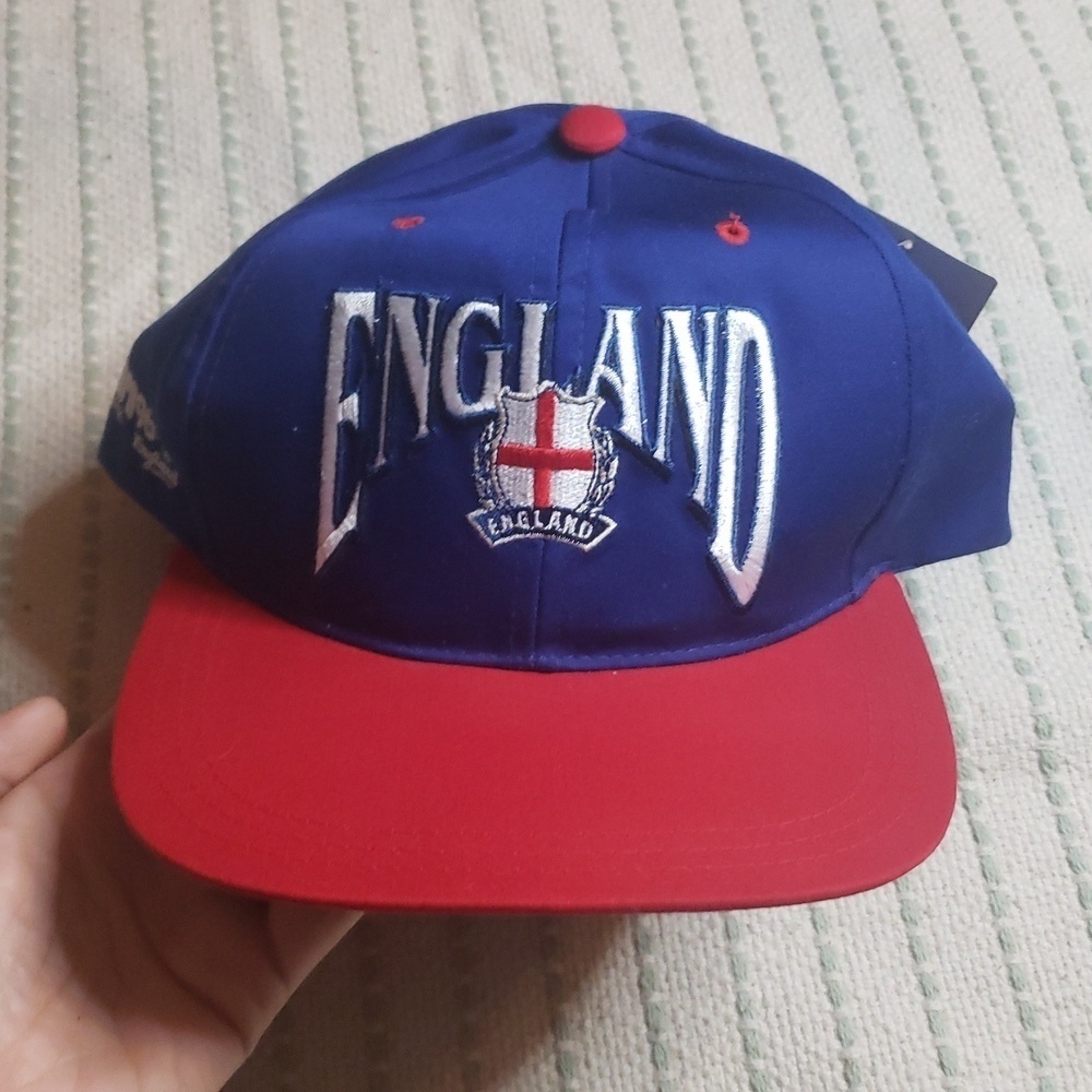 Nutmeg UEFA Euro96 official licensed product england snapback hat blue/red new